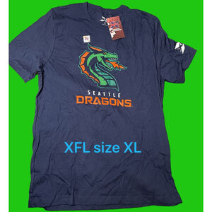 NWT XFL Seattle Dragons T-Shirt Size XL